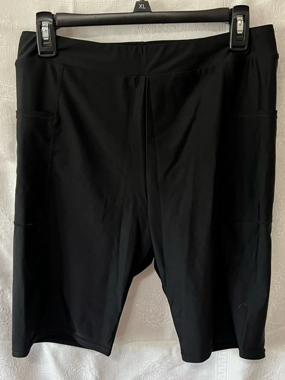 Attarco Women's Black High-Waist Swimming Shorts with Phone Pockets Size XL NWT - Picture 3 of 8
